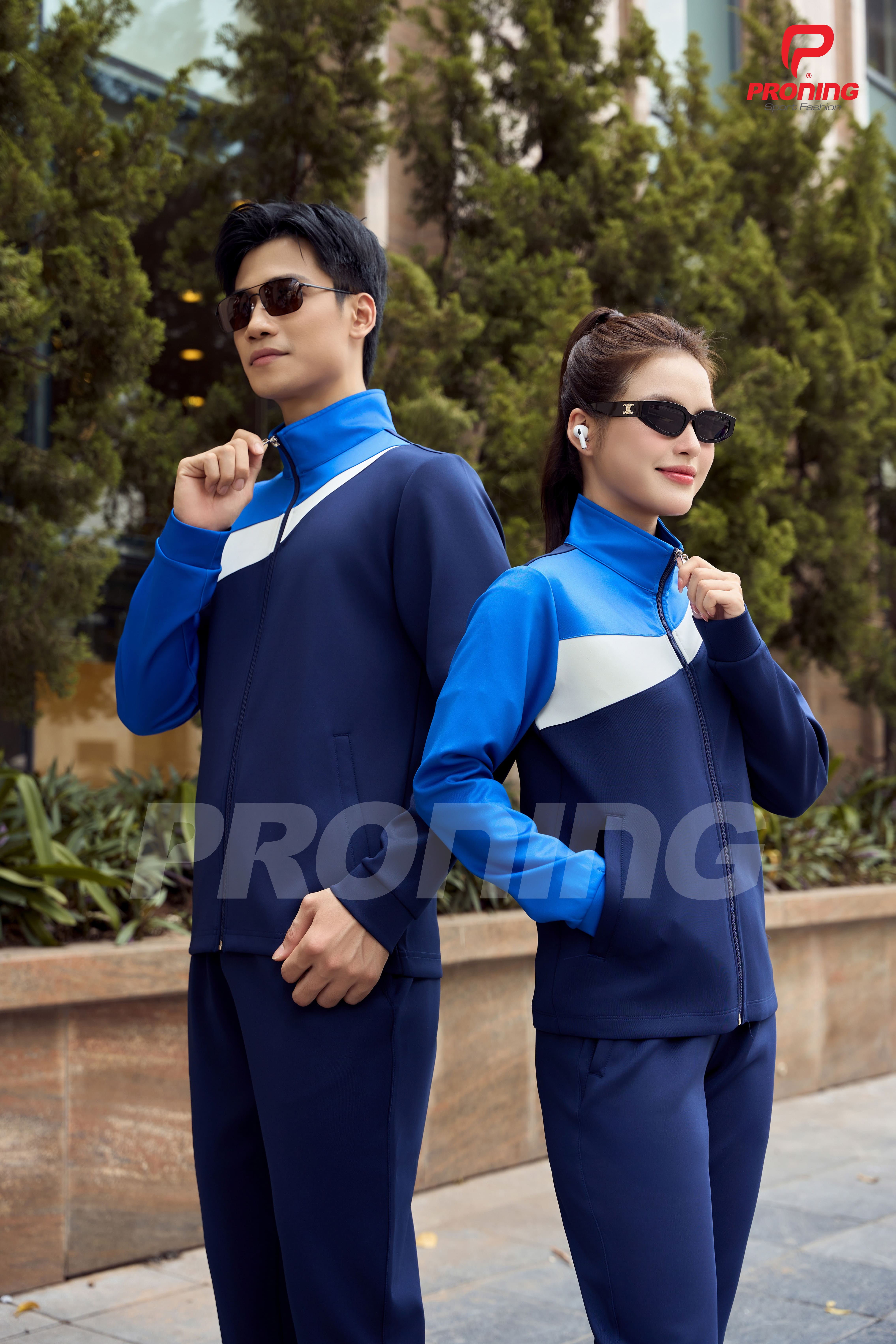 Bộ nỉ thể thao nam MDB-255 navy phối xanh bích